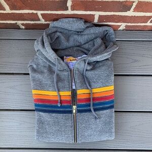 Aviator Nation 5 Stripe Zip Hoodie